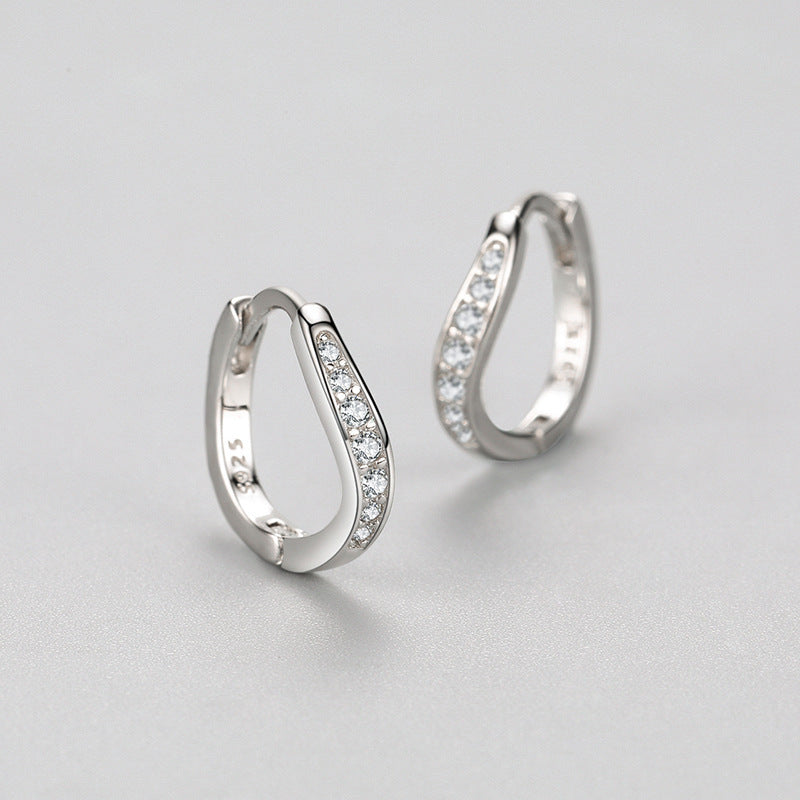 S925 Sterling Silver Diamond Earrings