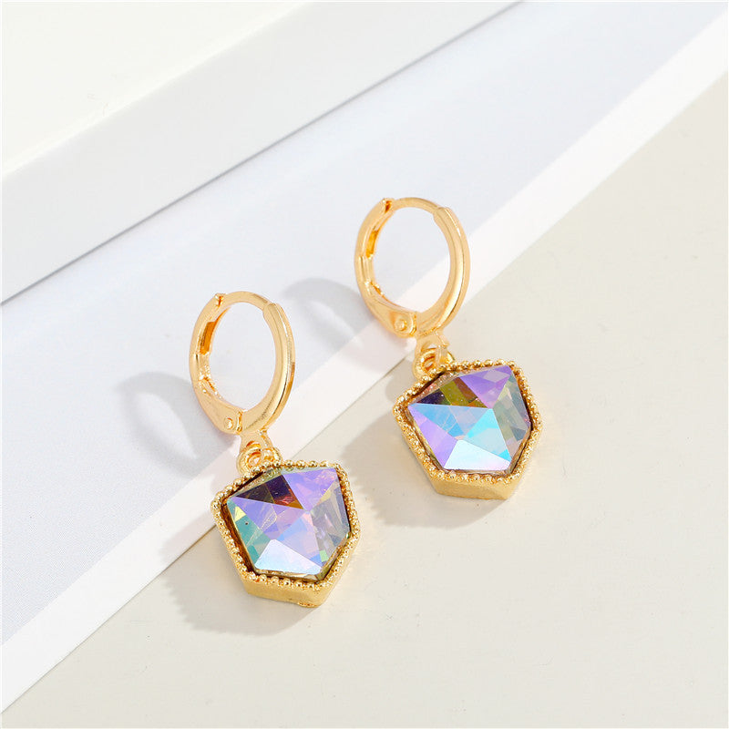 New Colorful Crystal Pendant Hao Stone Jewelry Set