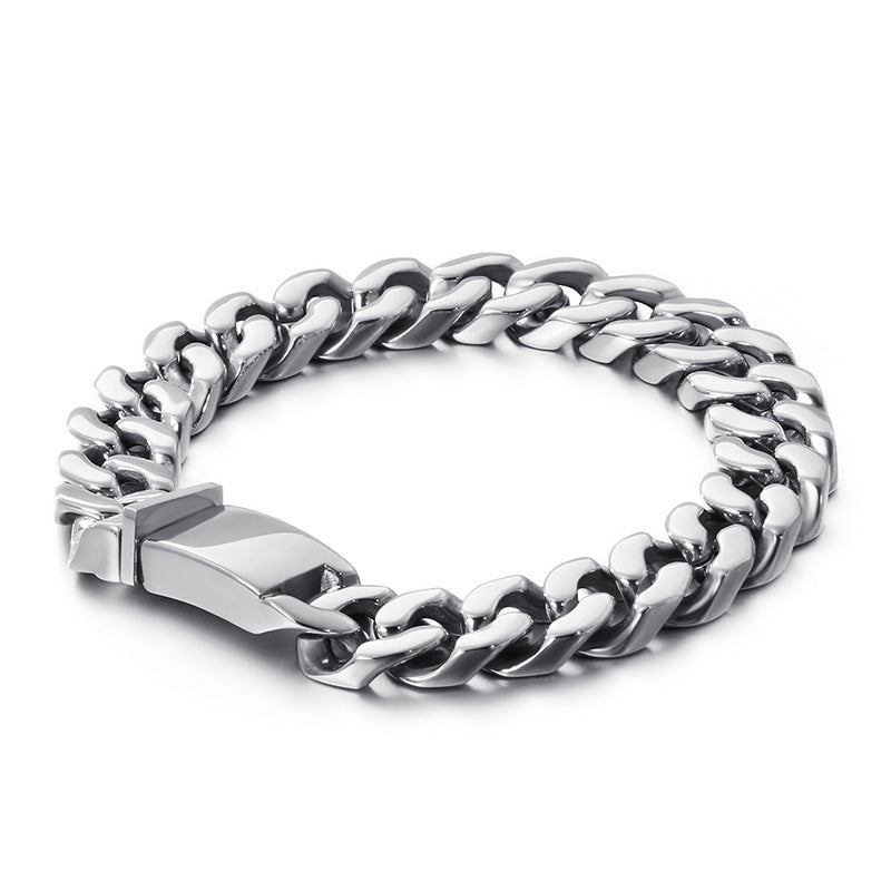 Titanium Steel Personality Cuban Chain Men's Bracelet