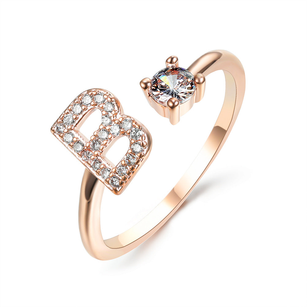 Adjustable Rings With Initial