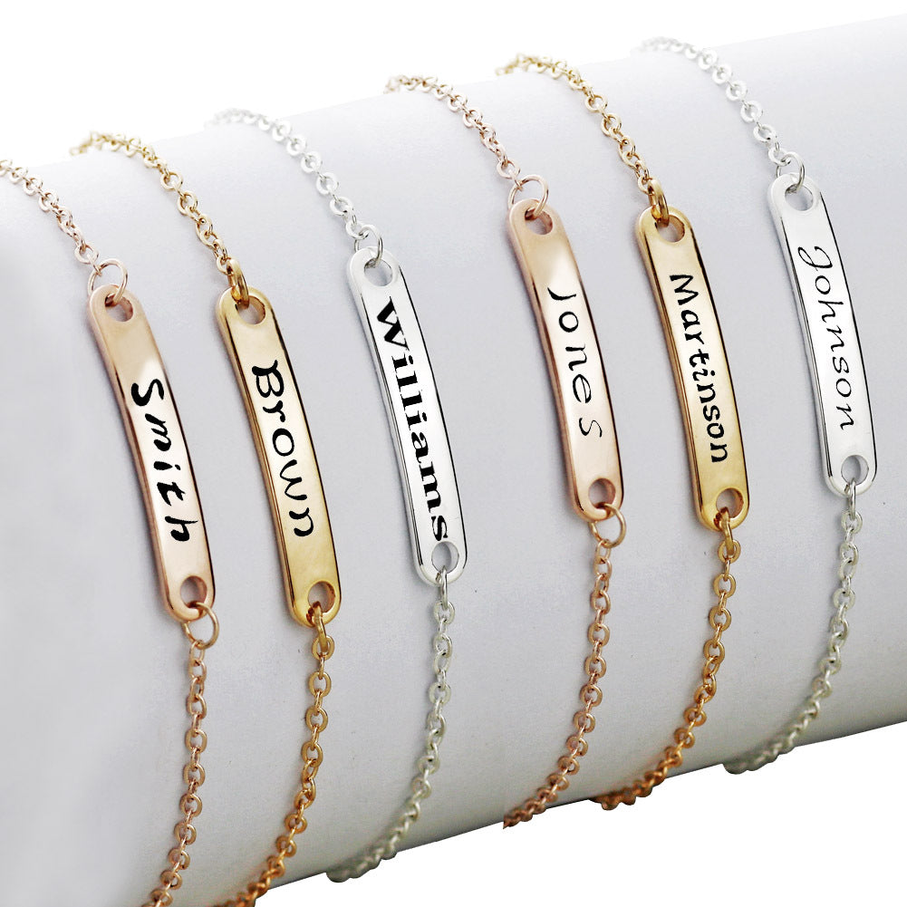 Stainless steel engraved bracelets for men