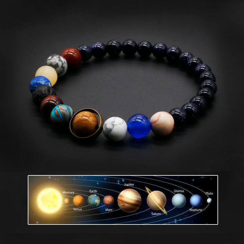 The eight planets of the universe solar system bracelet