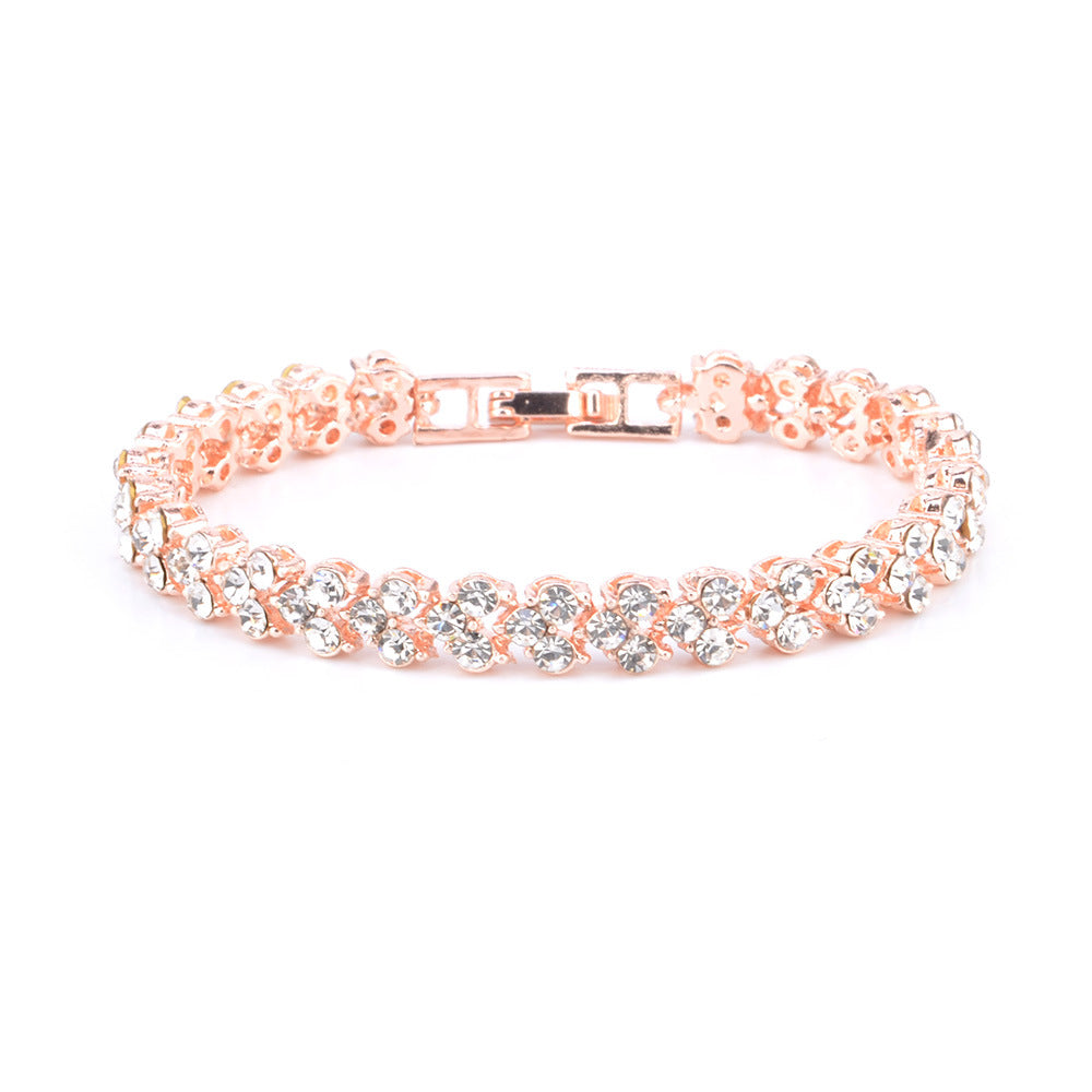 Full Stone luxury Rome Crystal Bracelets for Women