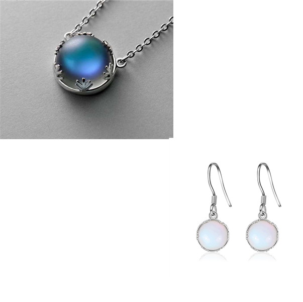 Aurora Forest Necklace Gemstone S925 Silver Elegant Jewelry