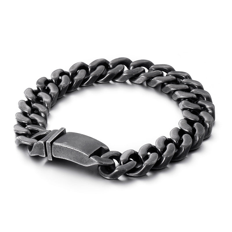 Titanium Steel Personality Cuban Chain Men's Bracelet