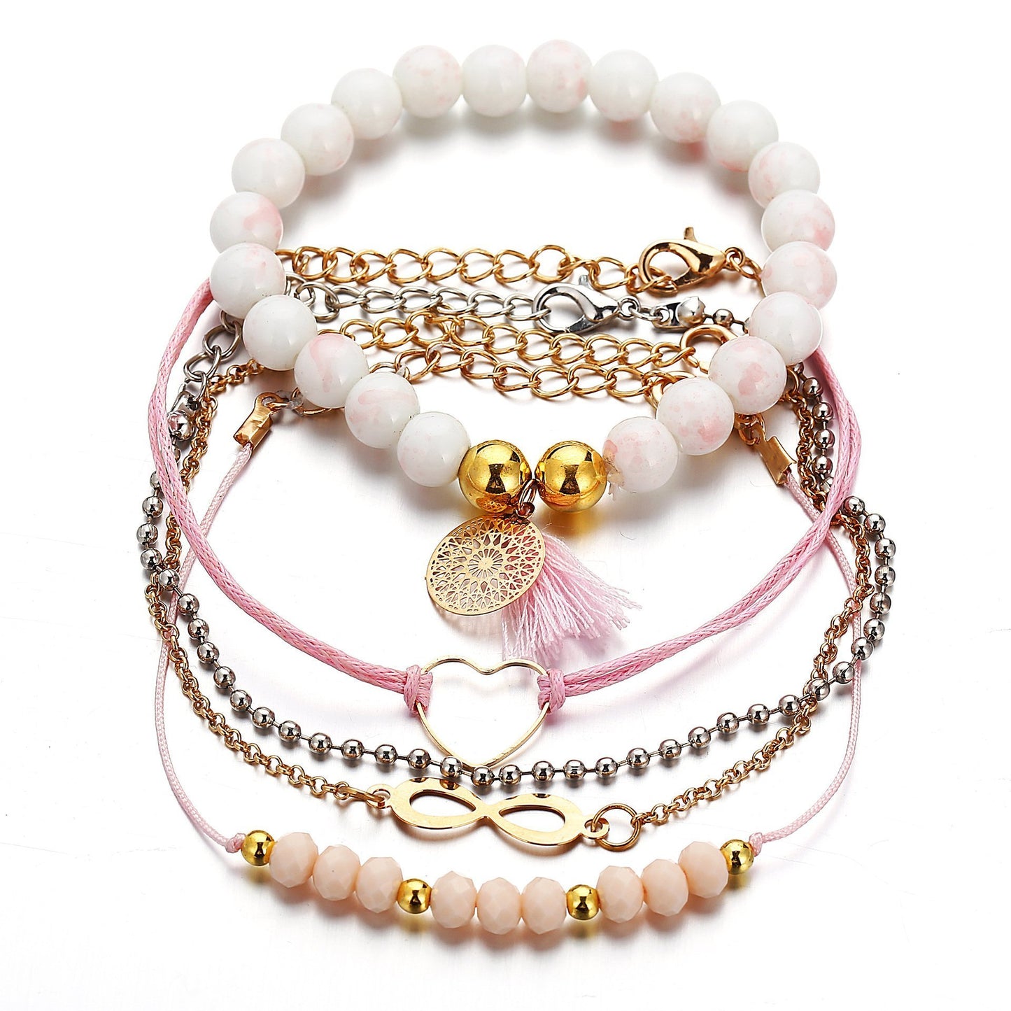 5 Piece Infinity Bracelet Set