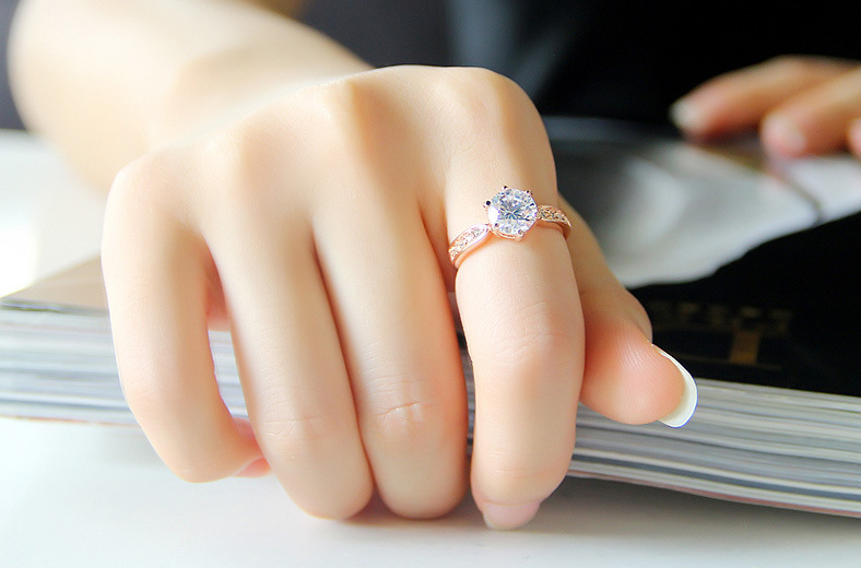 Crystal Zircon Wedding Ring for women