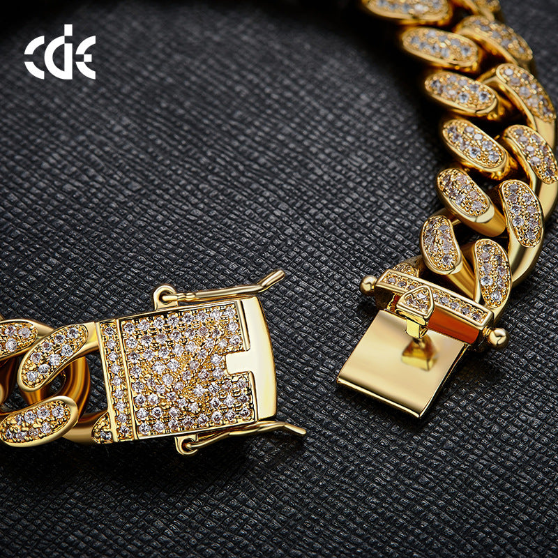 Amazon cross-border European and American Hip hop men's bracelet Cuban chain