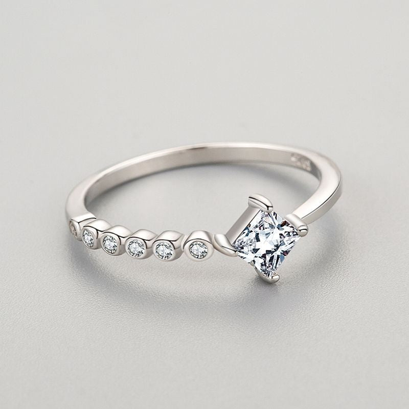 Sterling Silver Rings for Her cross border design
