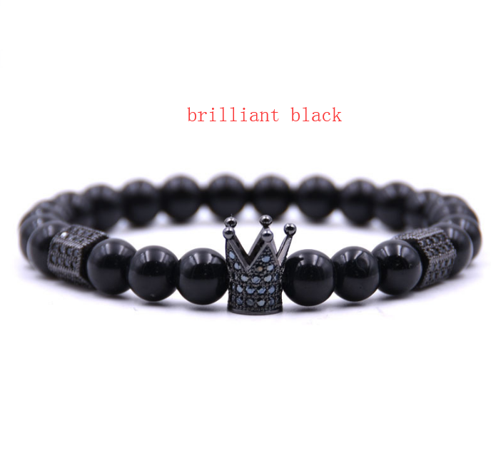 Natural Stone Crown Bracelet