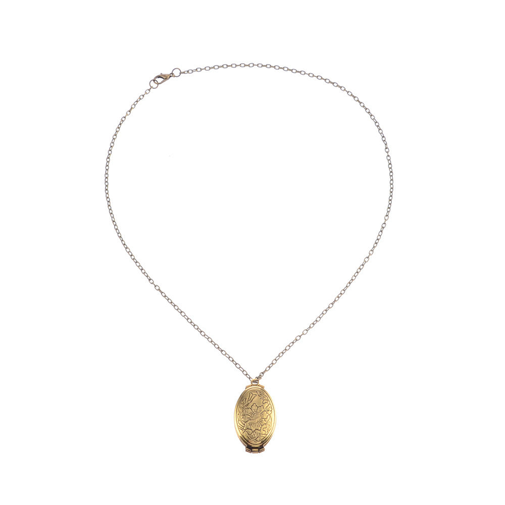 Multi-layer photo box necklace