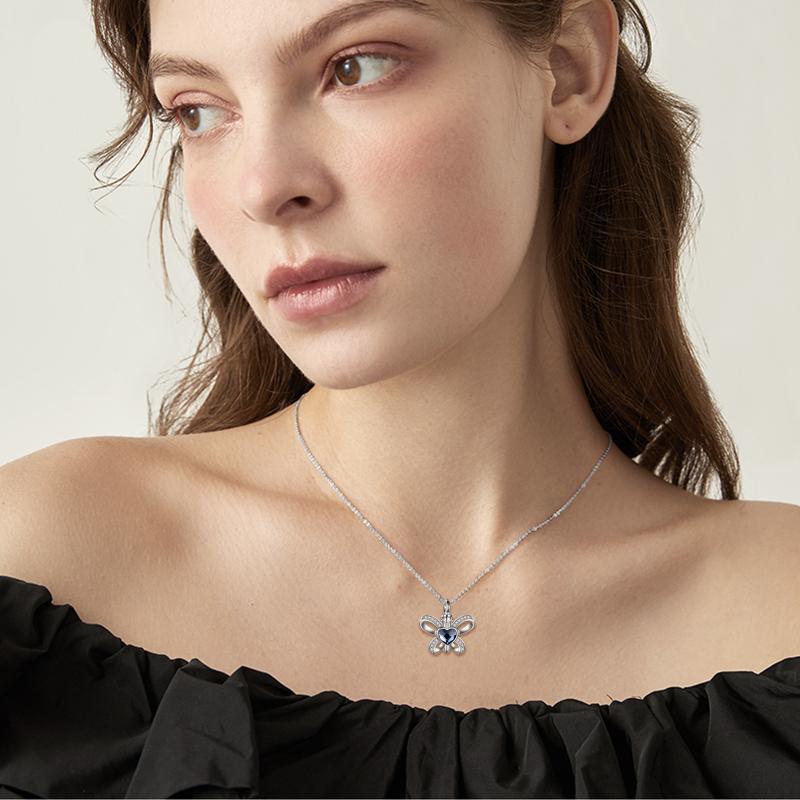 Butterfly memorial keepsake Cremation urn Necklace Jewelry for Women
