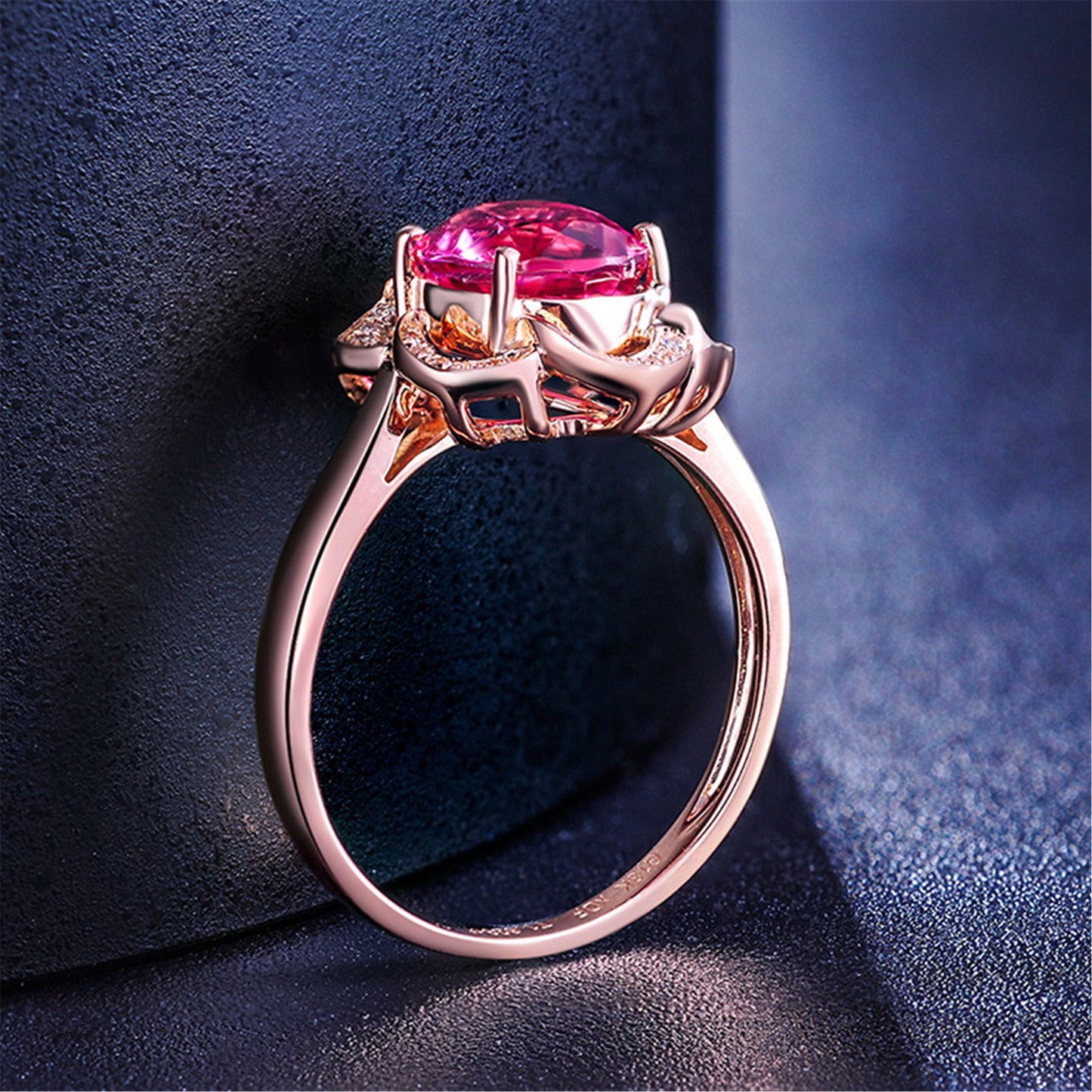 Red Rose Flower Ring