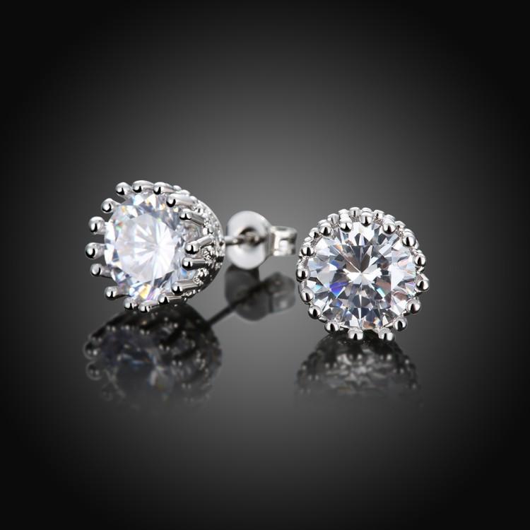 Royal Crown Crystal Stud Earrings
