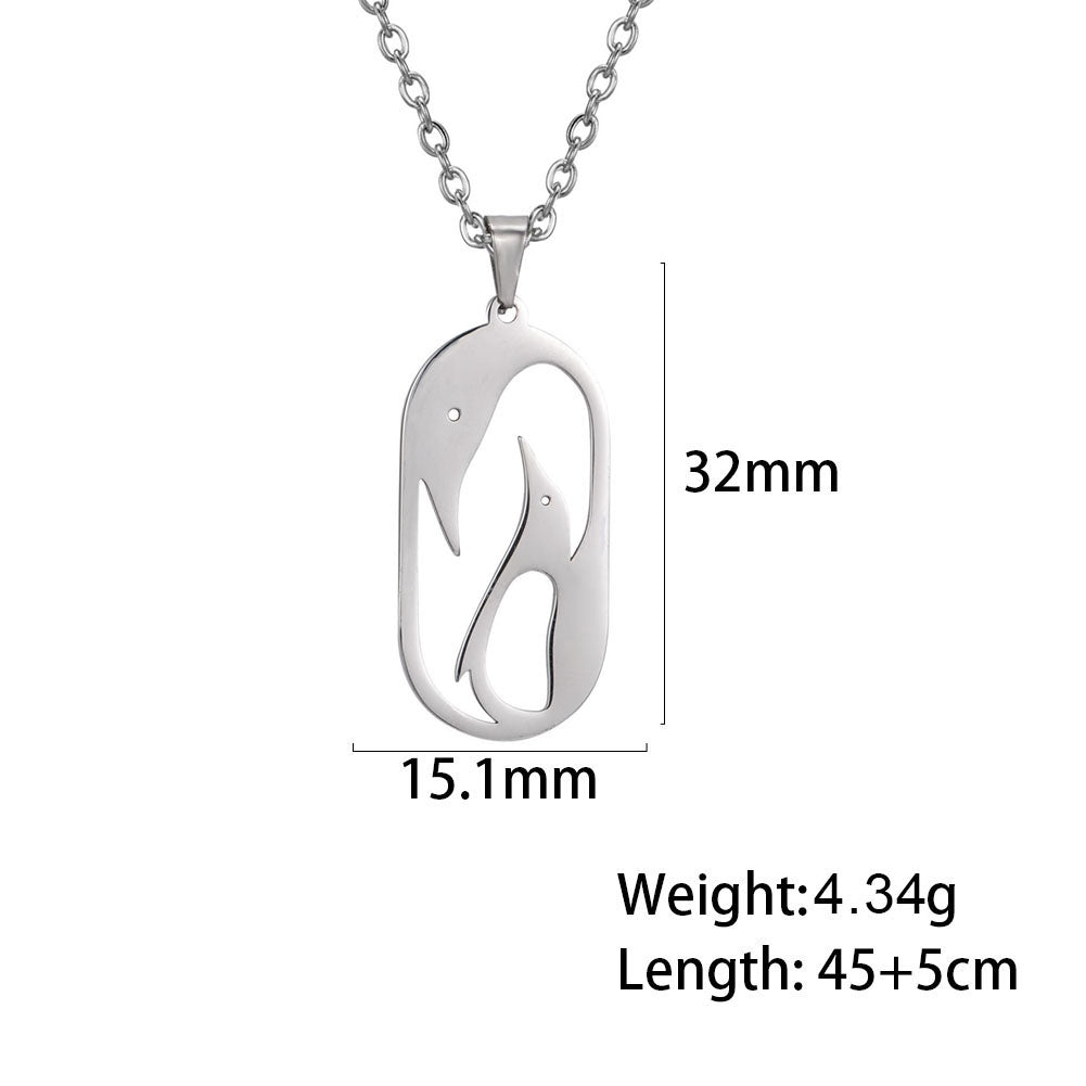 Fashion Cute Animal Penguin Goldfish Necklace