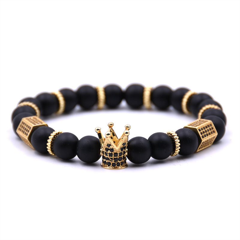 Natural Stone Crown Bracelet