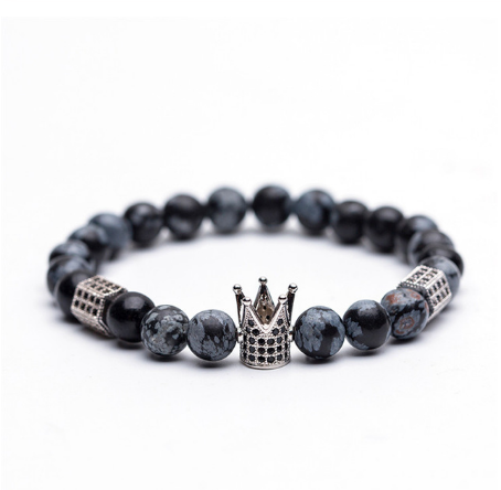 Natural Stone Crown Bracelet