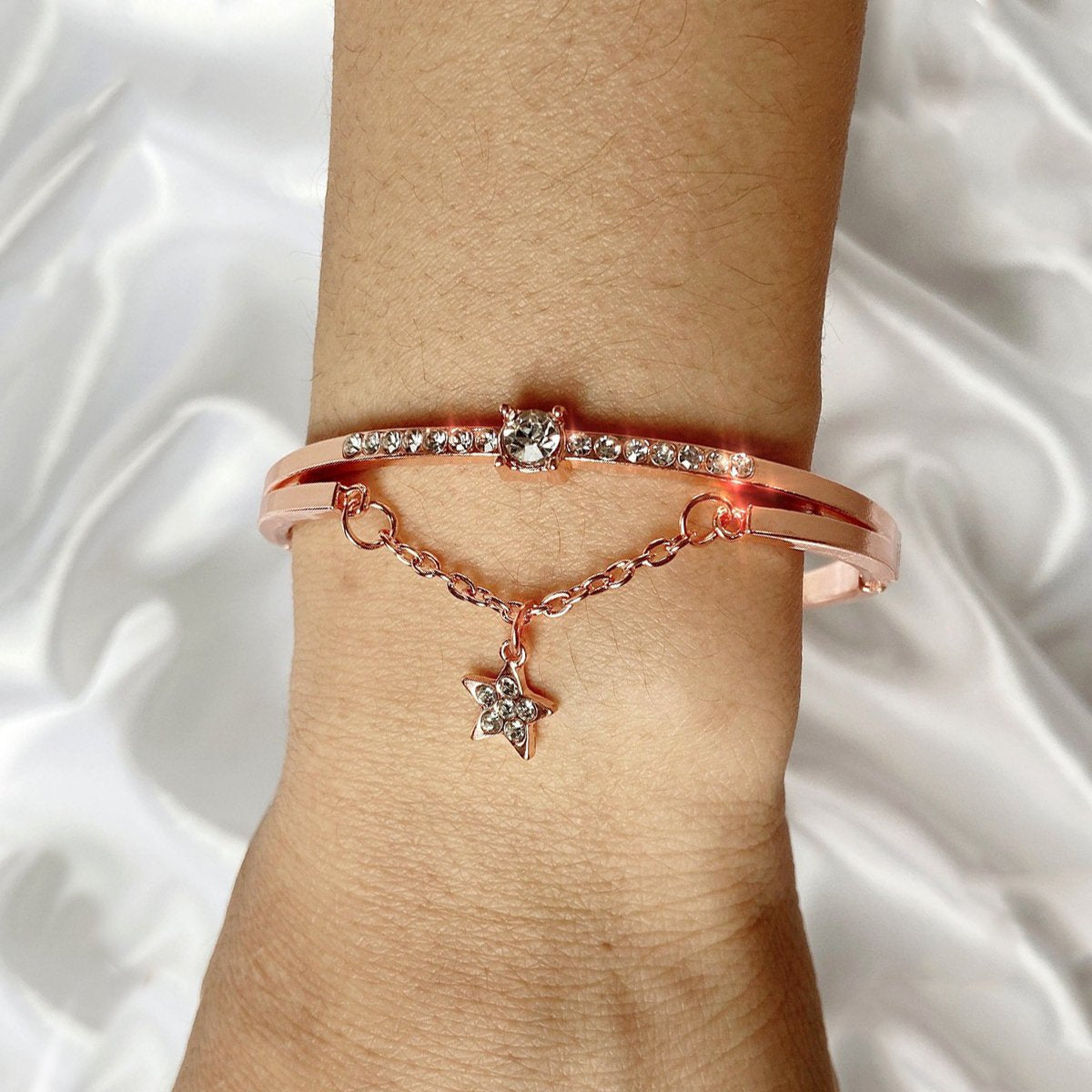 Star Drop 18K Rose Gold Plated Bracelet
