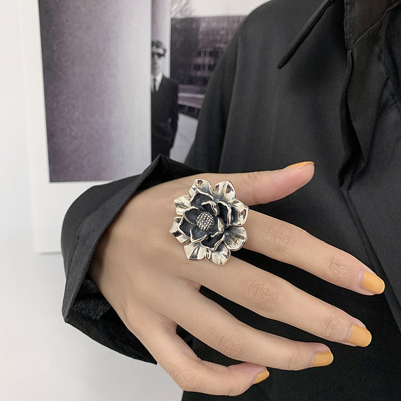 Women Sterling Silver Rings BLACK