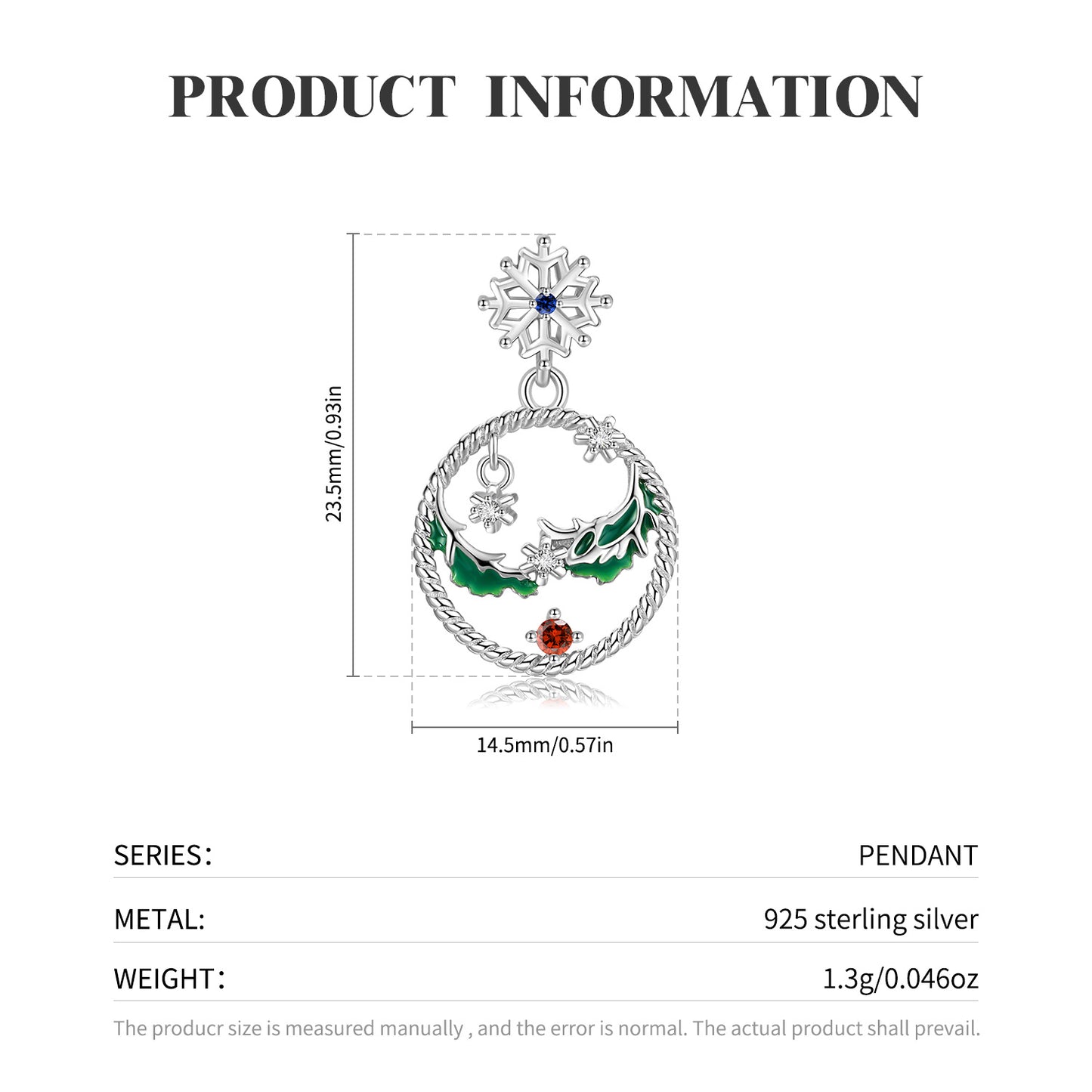 Christmas Snowflake Necklace Ins Style Simple Hollow Fashion 925 Silver