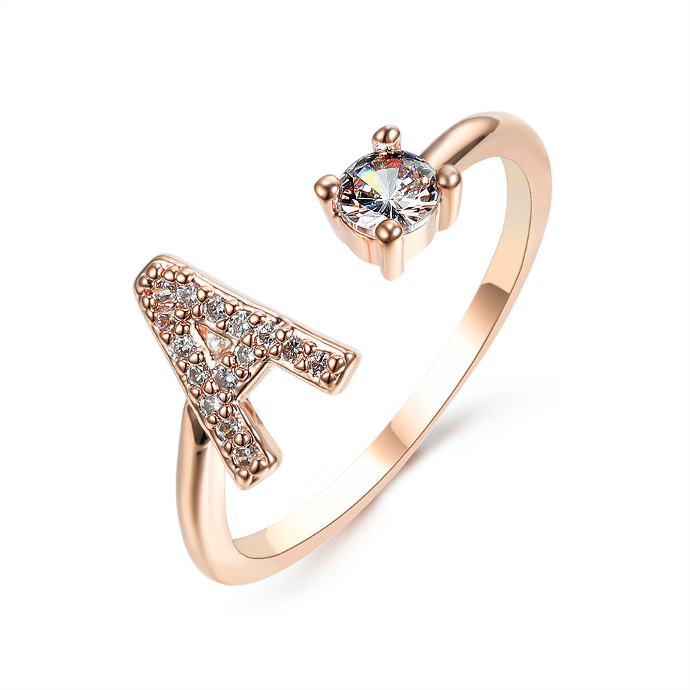Adjustable Rings With Initial