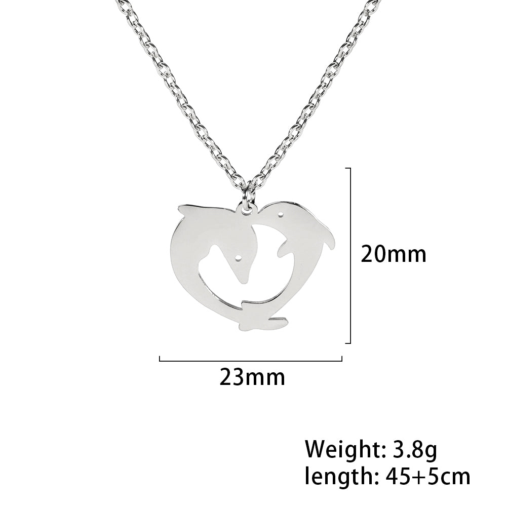 Fashion Cute Animal Penguin Goldfish Necklace