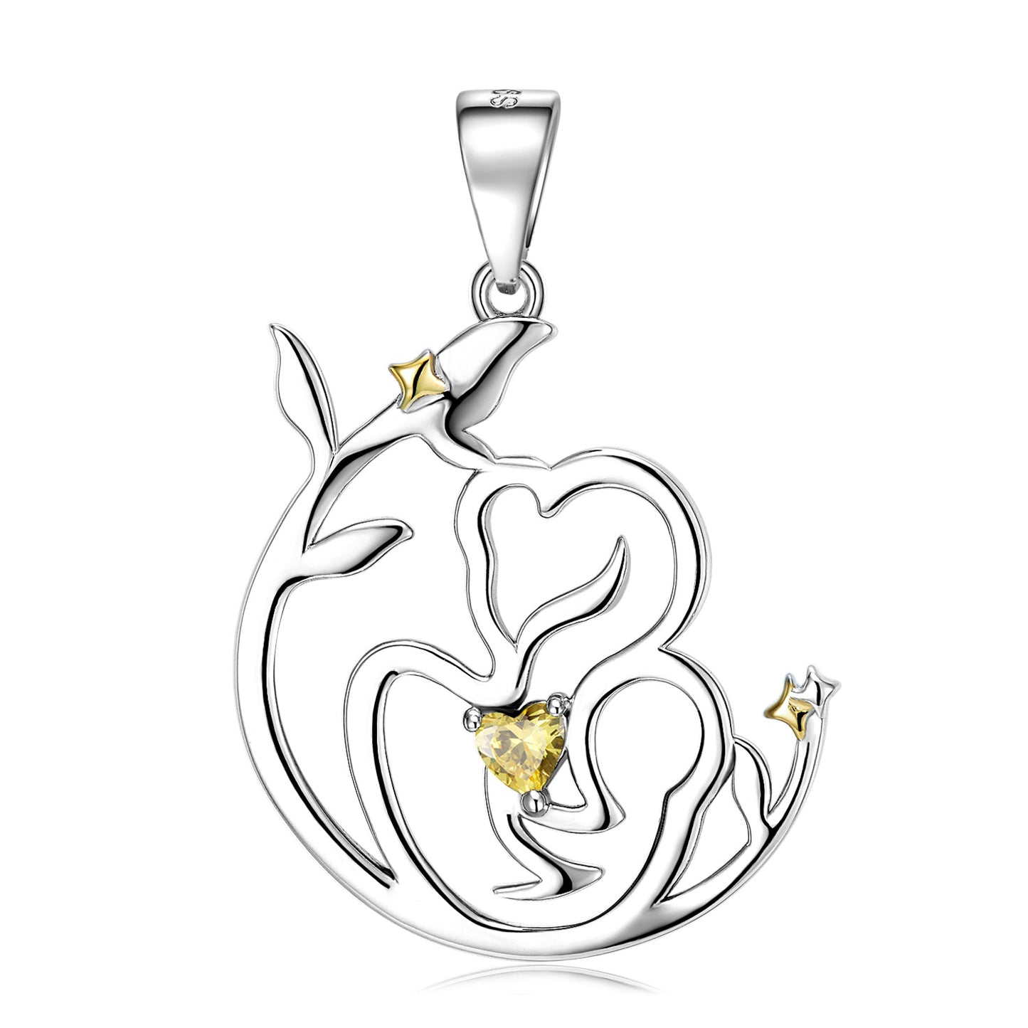 S925 Sterling Silver Love Necklace Mother's Day Series Sweater Chain