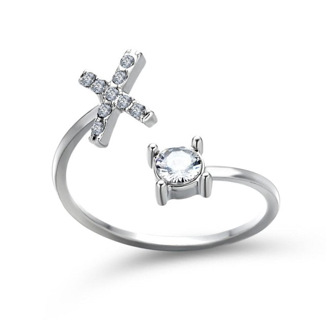 Adjustable 26 Initial Letter Ring For Women