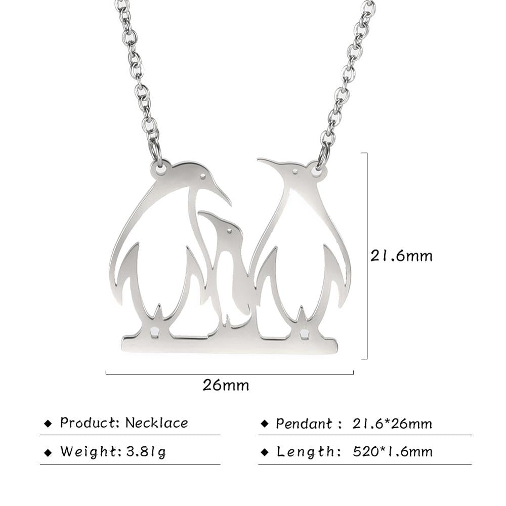 Fashion Cute Animal Penguin Goldfish Necklace