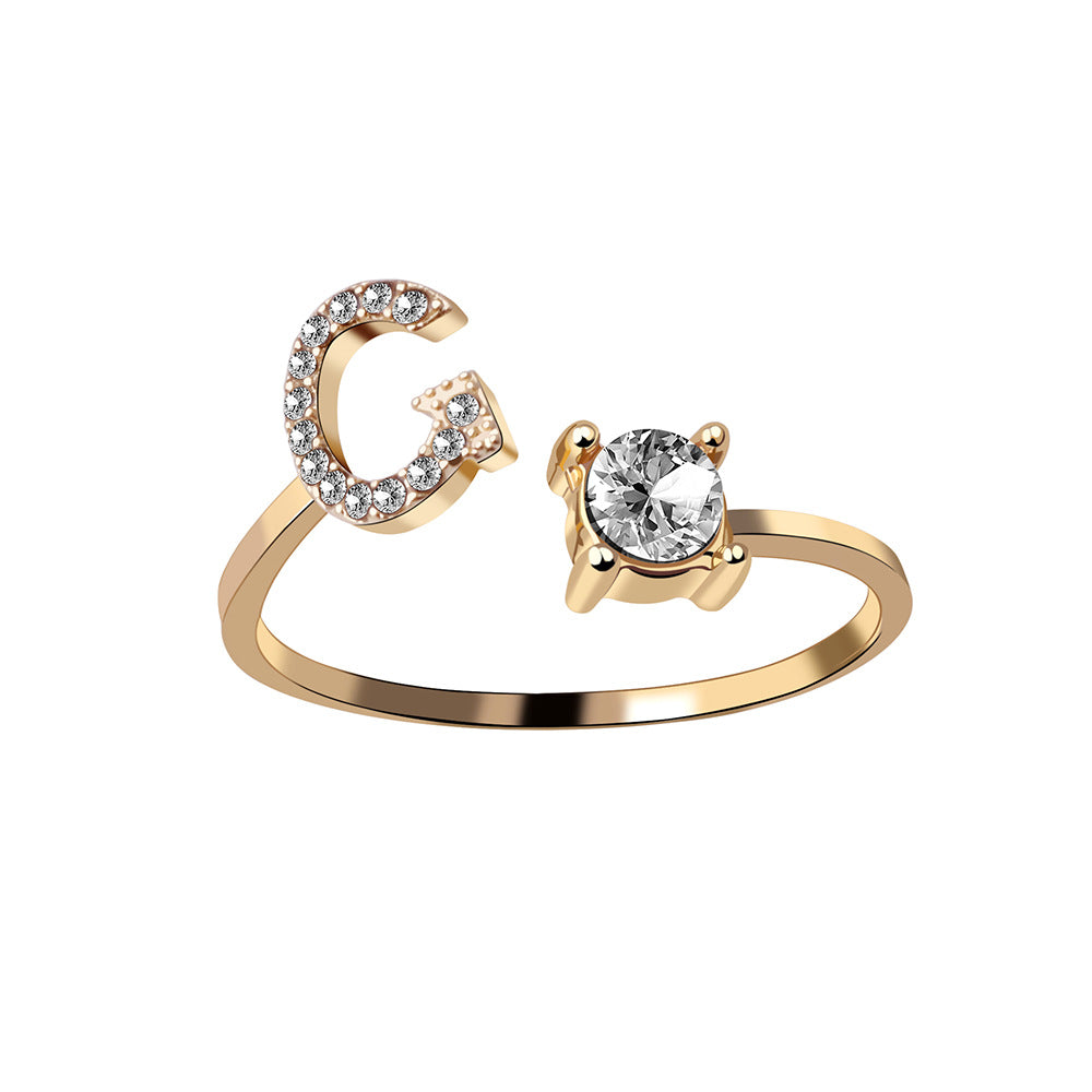 Adjustable Rings With Initial