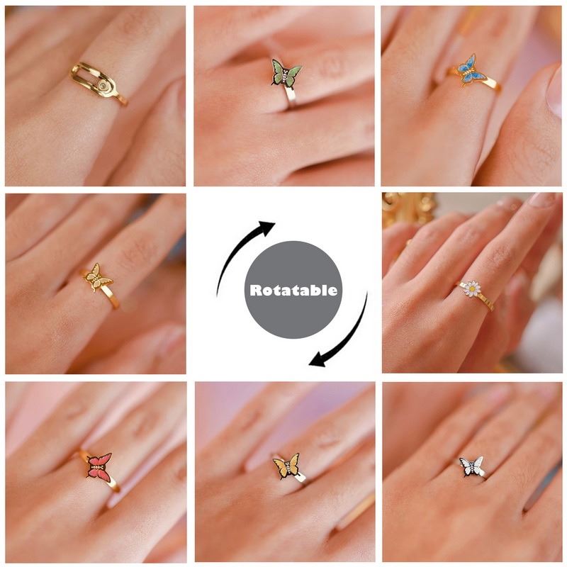 Fidget Ring Spinner Anxiety Ring rotatable