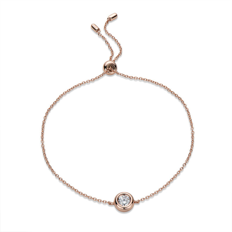 High Quality Silver Sunflower 0.5 Carat Moissanite Bracelet