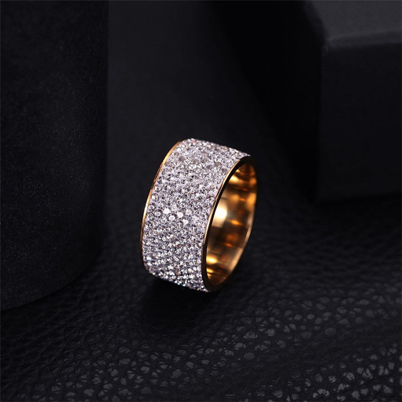 Crystal Shine Black Ring