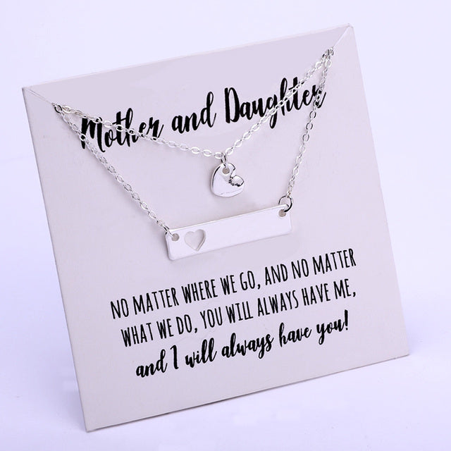Mom Daughter Family Necklace