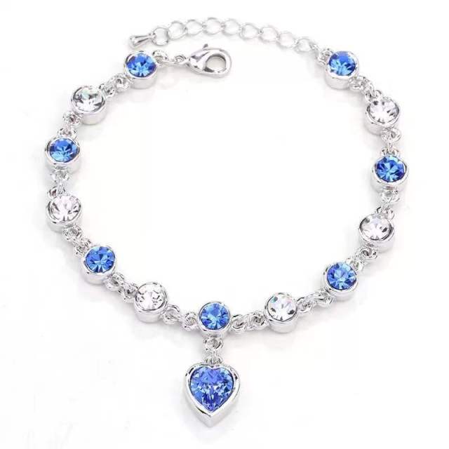 Multi-Color Stones Heart Shape Ring