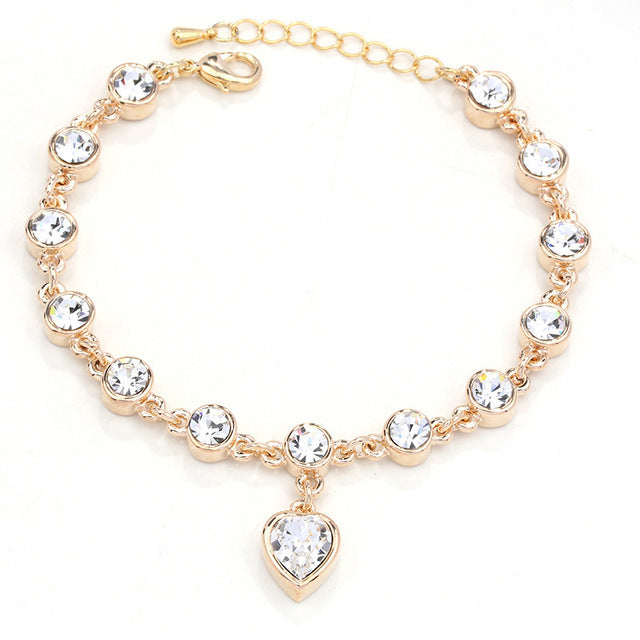 Multi-Color Stones Heart Shape Ring