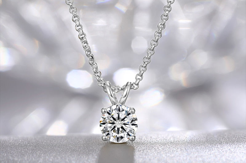 1CT Moissanite 925 Silver Necklace