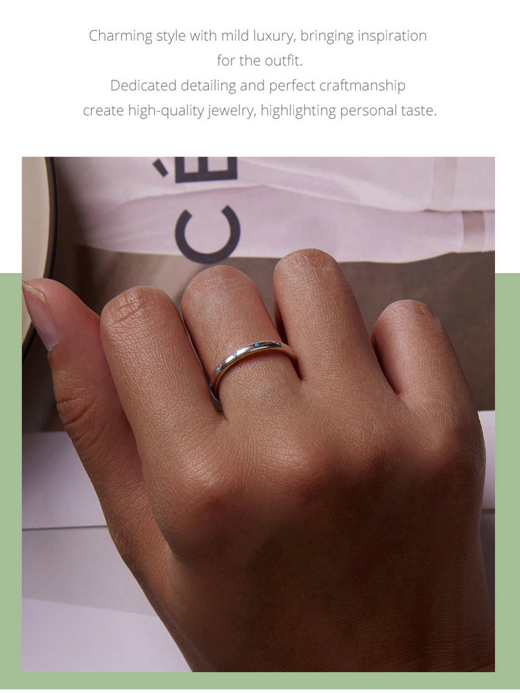 Simple Sterling Silver Ring Turquoise ring