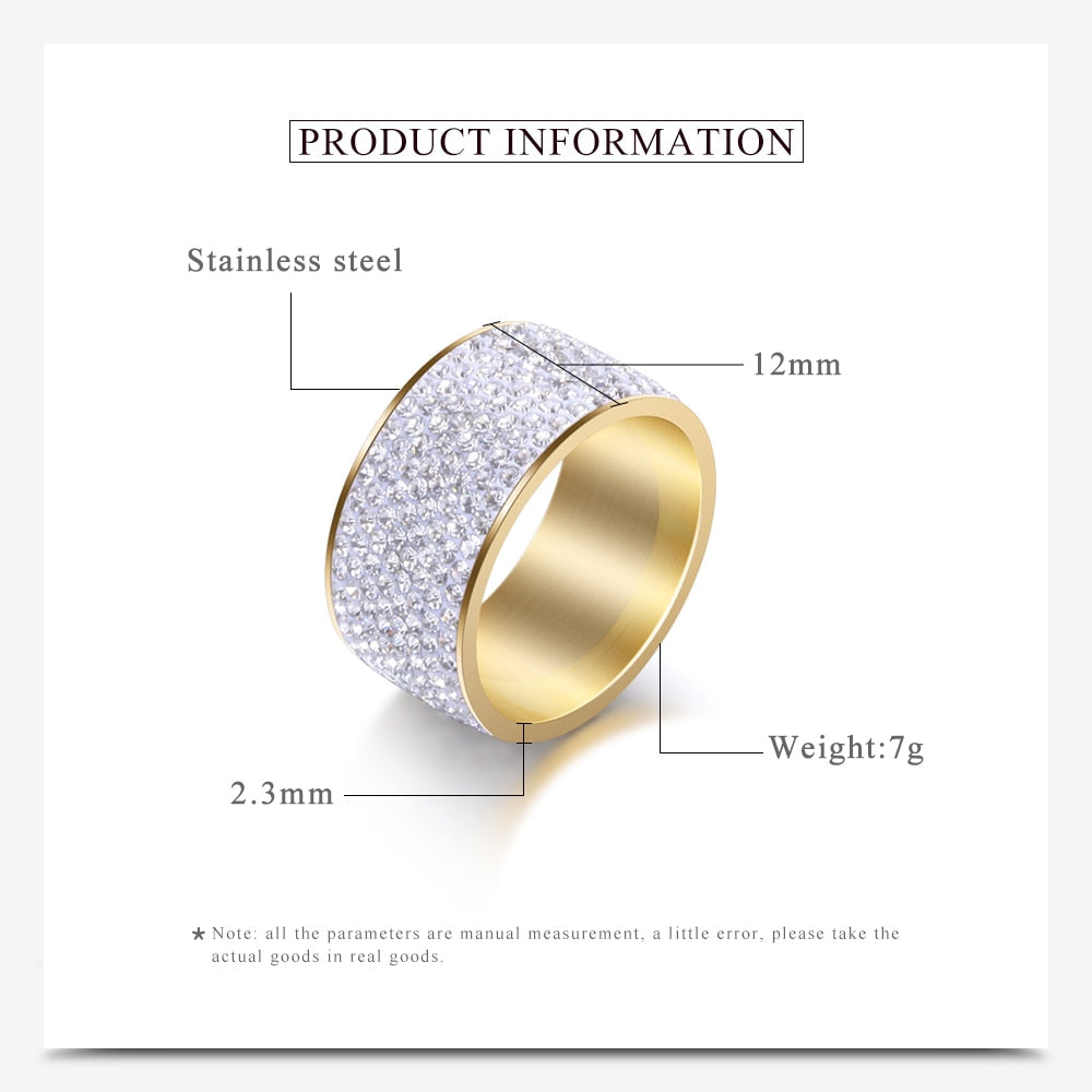 Crystal Shine Black Ring