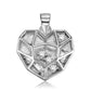 Original Design Simple Heart Mesh Necklace Sweater Chain Fashion Ins S925 Silver Necklace Pendant