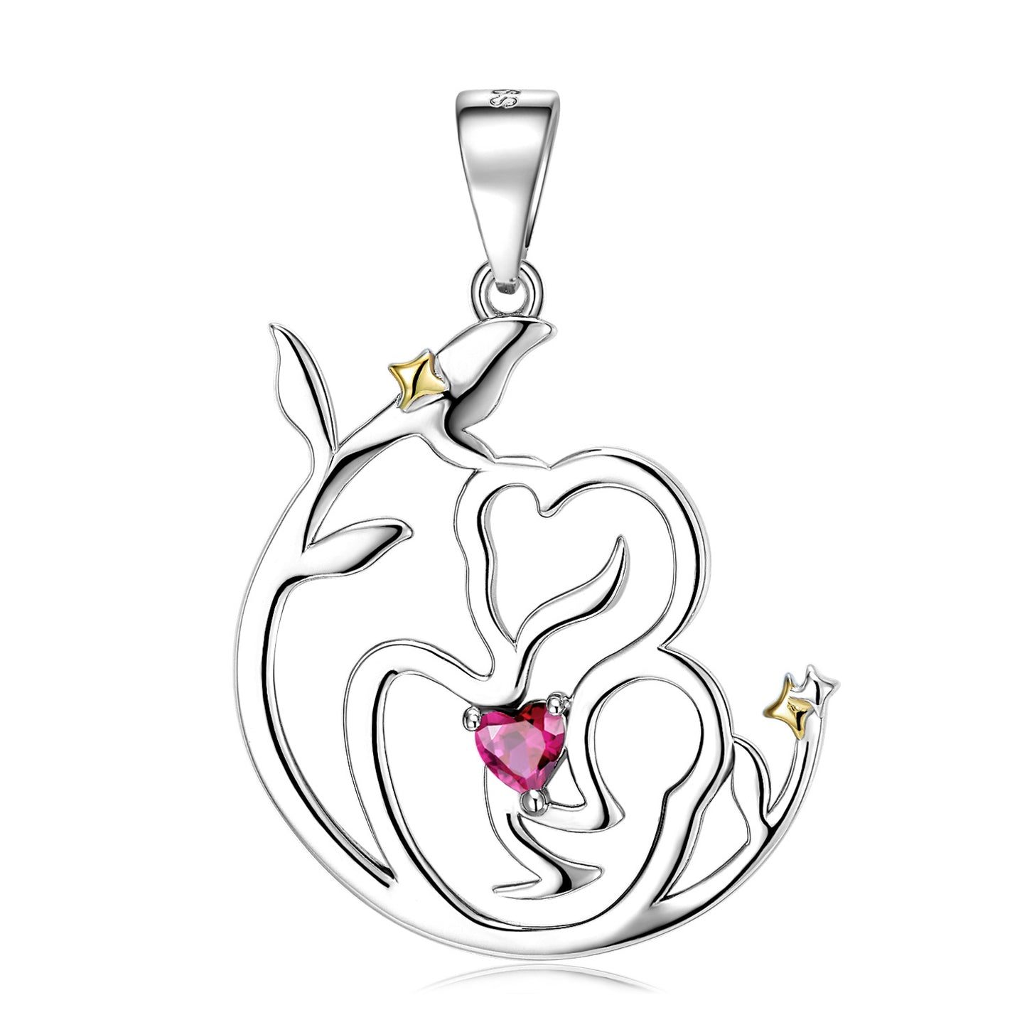 S925 Sterling Silver Love Necklace Mother's Day Series Sweater Chain