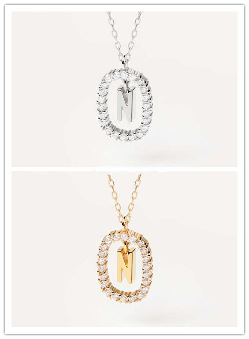 Women's Light Luxury Alphabet Sterling Silver Collarbone Necklace