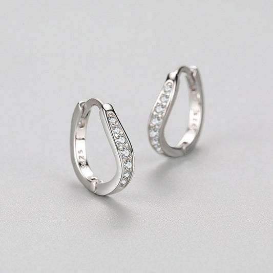 S925 Sterling Silver Diamond Earrings