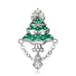 S925 Sterling Silver Gel Drop Christmas Tree Pendant Necklace Green Delicate Ins Style Necklace