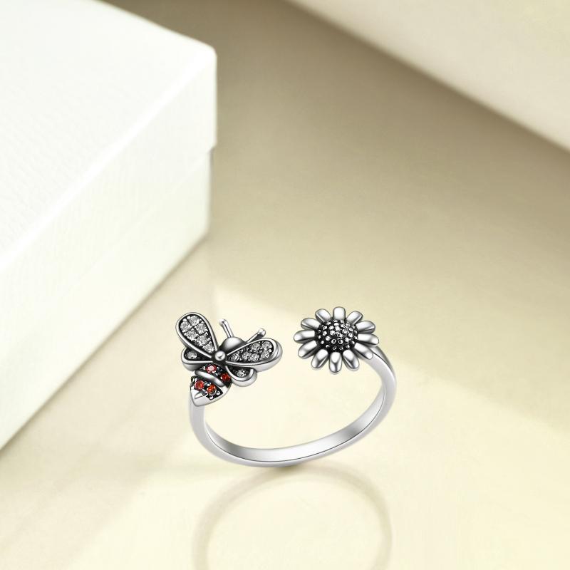 Adjustable Fancy Sterling Silver Rings