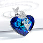 Ocean Heart-Shaped Crystal Necklace