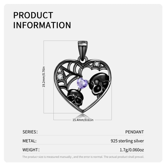 Skull Gazing At European And American Fashion Cross-border Men And Women S925 Sterling Silver Inlaid Sweater Chain
