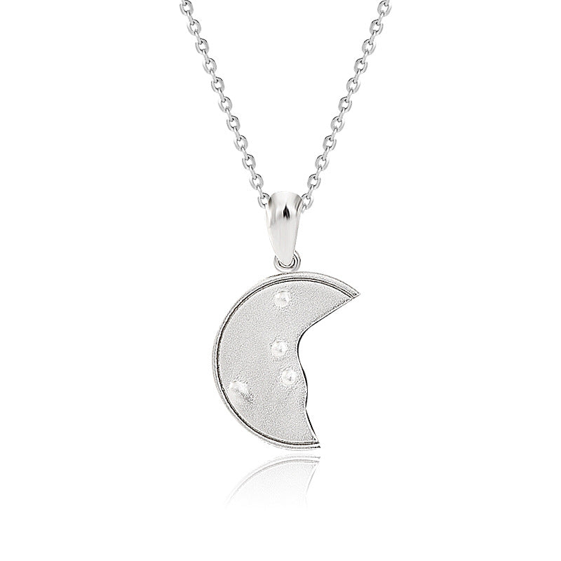 S925 Sterling Silver Button Love Letter Couple Necklace For Men And Women Creative Anniversary Jewelry
