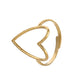 Titanium Steel Gold Plated Adjustable Love Ring Fashion