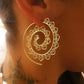 18K Gold Plated Filigree Heart Swirl Earrings